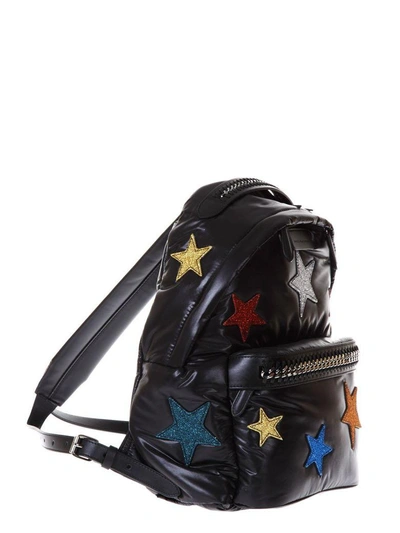 Shop Stella Mccartney Falabella Go Star Black Nylon Backpack