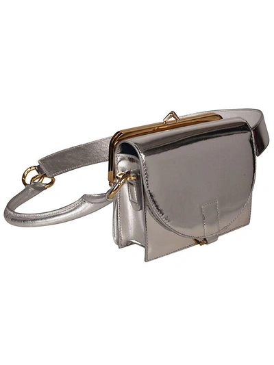 Shop Sacai Classic Shoulder Bag In Silver