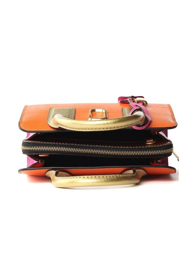 Shop Marc Jacobs Little Big Shot Saffiano-leather Shoulder Bag In Arancione
