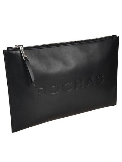 Shop Rochas Embossed Logo Clutch