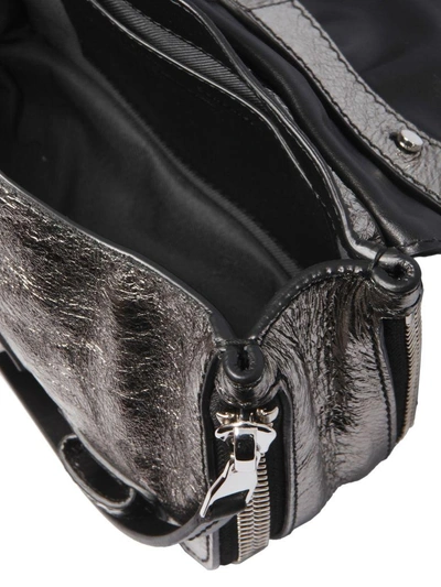 Shop Proenza Schouler Ps1 Plus Mini Crossbody Bag In Argento