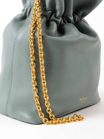 Mulberry Lynton Mini Leather Bucket Bag In Antique Bleuceleste | ModeSens
