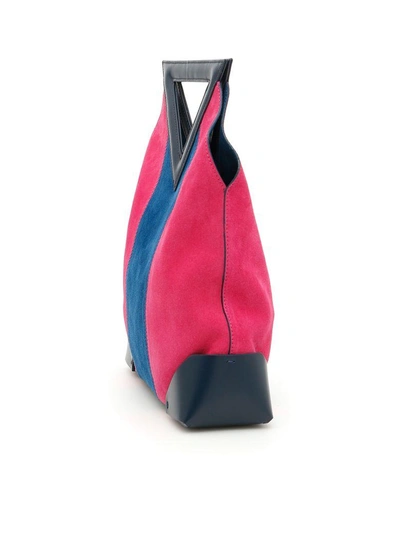 Shop Manu Atelier Triangle North Tote Bag In Fuxia Bugatti (fuchsia)