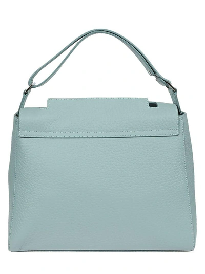 Shop Orciani Flapped Shoulder Bag In Azure