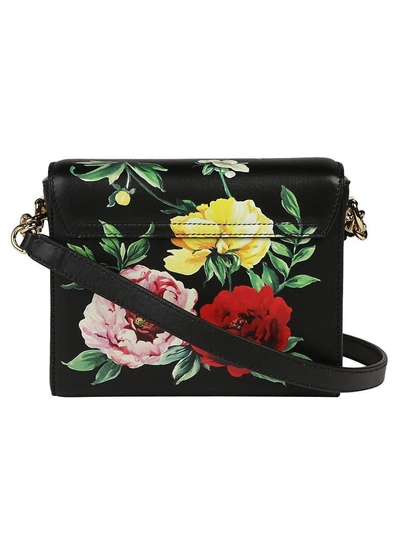 Shop Dolce & Gabbana Mini Crossbody Bag In Fiori Vari Fdo. Nero