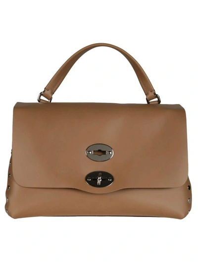 Shop Zanellato Leather Tote In Mallo Di Noce