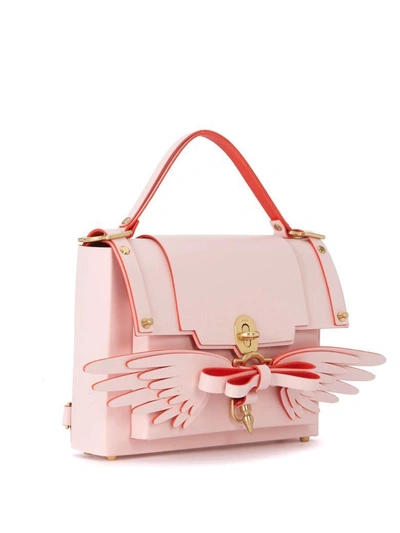 Shop Niels Peeraer Wings Pink Leather Backpack In Rosa