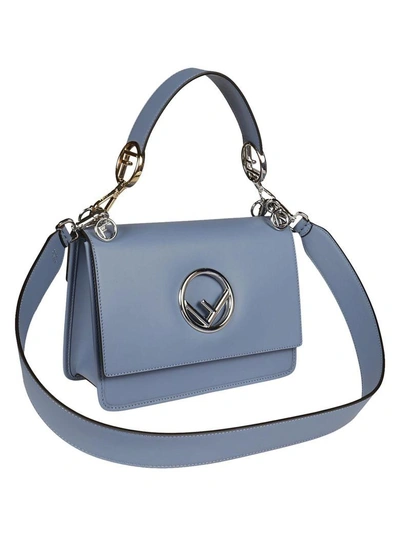 Shop Fendi Kan I Shoulder Bag In Ceruleo+palladio