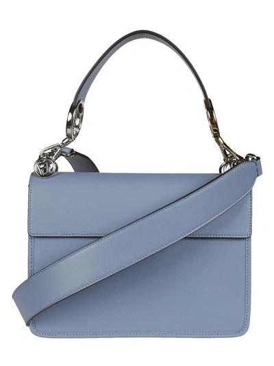 Shop Fendi Kan I Shoulder Bag In Ceruleo+palladio