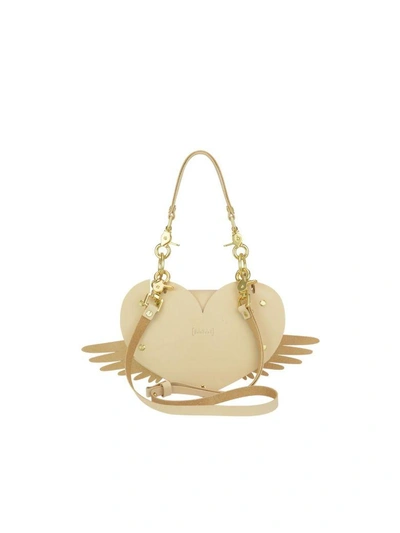 Shop Niels Peeraer Wings Heart Bag In Nude