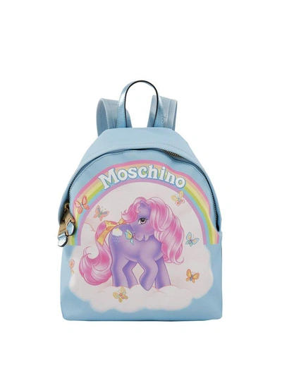 Shop Moschino Nylon Backpack In Multicolor