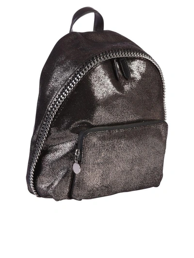 Shop Stella Mccartney Metallic Falabella S Backpack