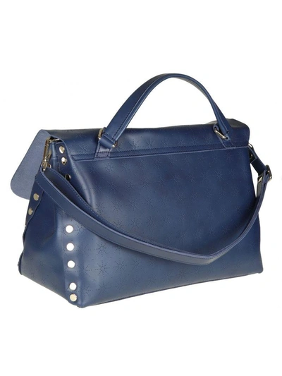 Shop Zanellato Postina M Astro In Leather Color Blue In Idro