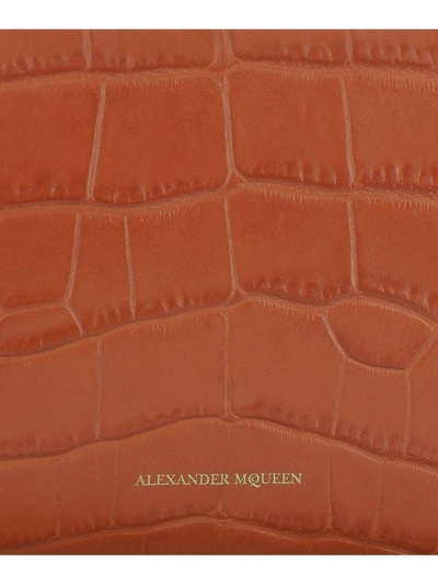 Shop Alexander Mcqueen Orange Leather Shoulder Bag