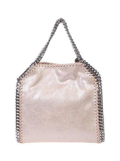 Shop Stella Mccartney Falabella Triple Chain Faux Leather Bag In Pink