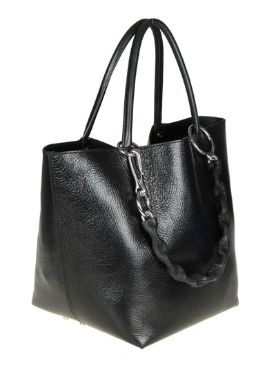 Shop Alexander Wang Small Roxy Bag In Black Leather