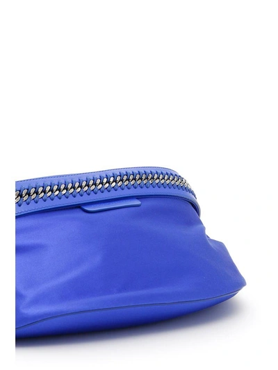 Shop Stella Mccartney Satin Falabella Go Bum Bag In Cobalt (blue)