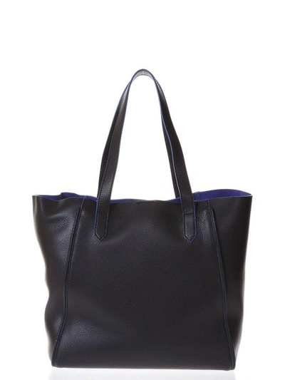 Shop Hogan Black Leather Blu Inner Shopping Bag