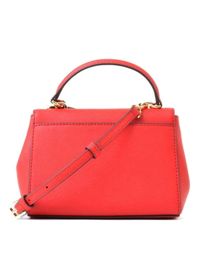 Shop Michael Michael Kors Crossbody In Red Saffiano Leather