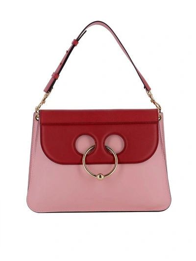 Shop Jw Anderson Pink Leather Shoulder Bag