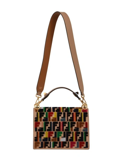 Shop Fendi Kan I Multicolor Bag In Leather
