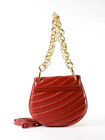 Shop Chloé Drew Shoulder Bag In Dahlia Red