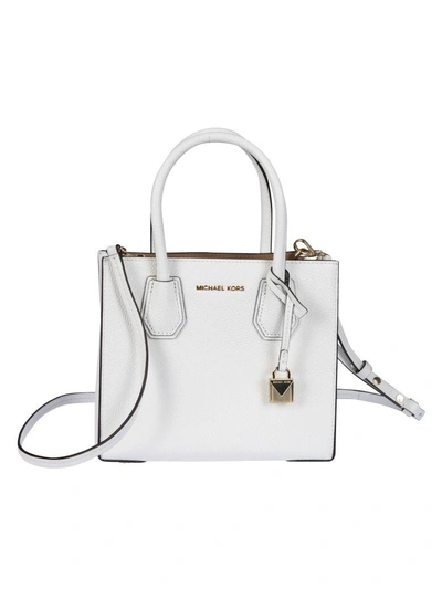 Shop Michael Kors Classic Shoulder Bag In Optic White