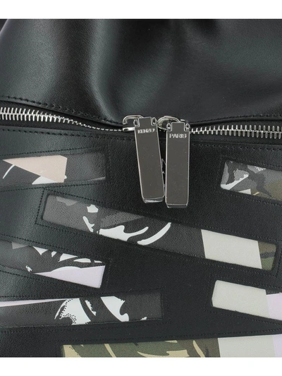 Shop Kenzo Black Leather Backpack