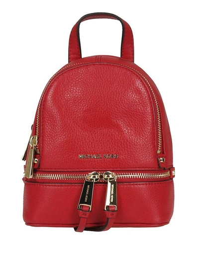 Shop Michael Kors Rhea Backpack In Red