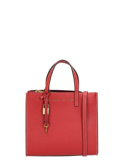 Shop Marc Jacobs Mini Grind Shopper Bag In Red Leather