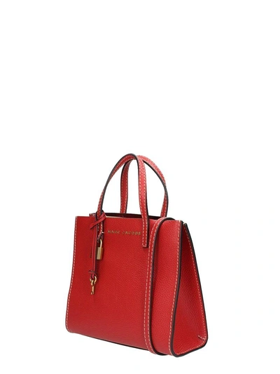 Shop Marc Jacobs Mini Grind Shopper Bag In Red Leather