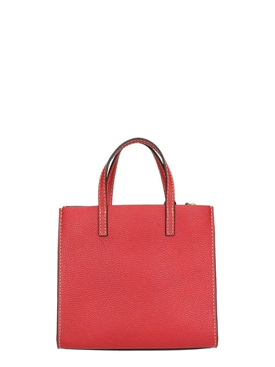 Shop Marc Jacobs Mini Grind Shopper Bag In Red Leather