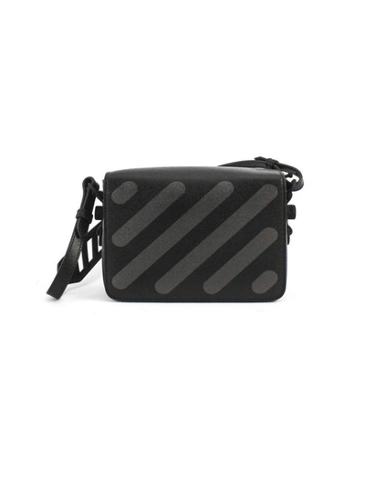 Shop Off-white Black Saffiano Leather Shoulder Bag In Nero+grigio