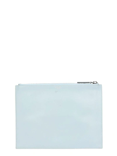 Shop Kenzo A4 Eye Clutch In Cyan