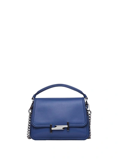 Shop Tod's Double T Bag In Jeans Scuro