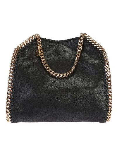 Shop Stella Mccartney Faux Leather Falabella Mini Tote In Black