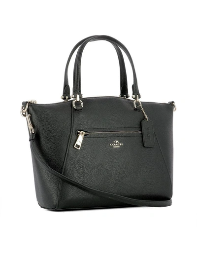 Shop Coach Black Leather Handle Bag