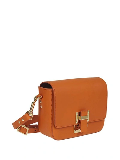 Shop Sophie Hulme Small Quick Shoulder Bag In Orange