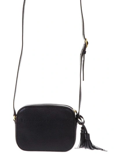 Shop Tory Burch Black Colorful Mcgraw Camera Bag In Leather