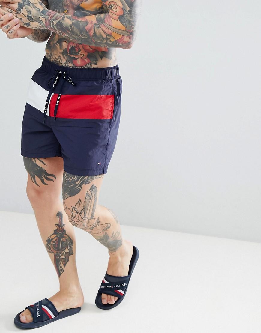 tommy hilfiger medium drawstring swim shorts