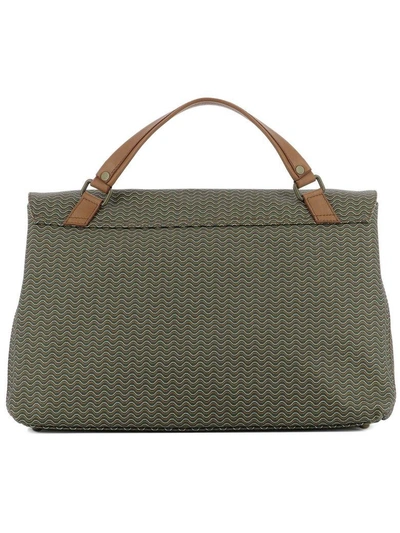 Shop Zanellato Green Leather La Postina L Handle Bag