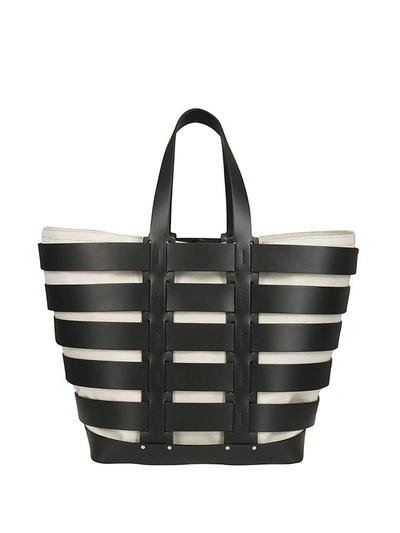 Shop Rabanne Cage East West Tote In Black