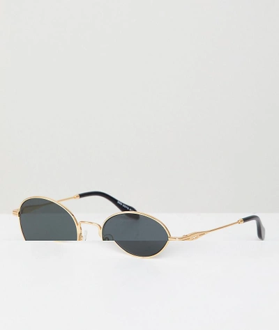 Shop Sonix Ace Round Sunglasses In Gold & Black - Gold