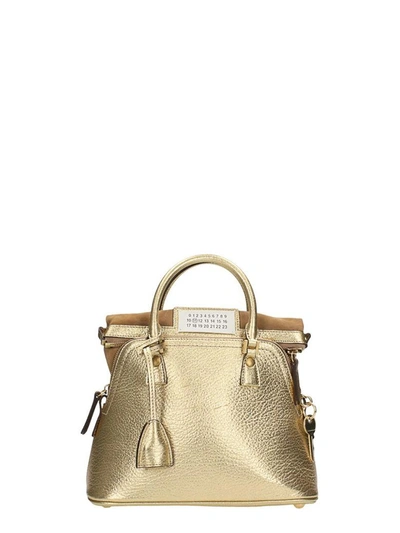 Shop Maison Margiela Mini 5ac Tote Bag In Gold