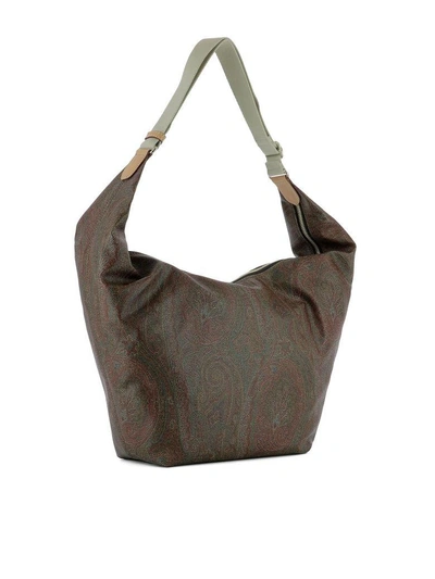 Shop Etro Multicolor Leather Shoulder Bag
