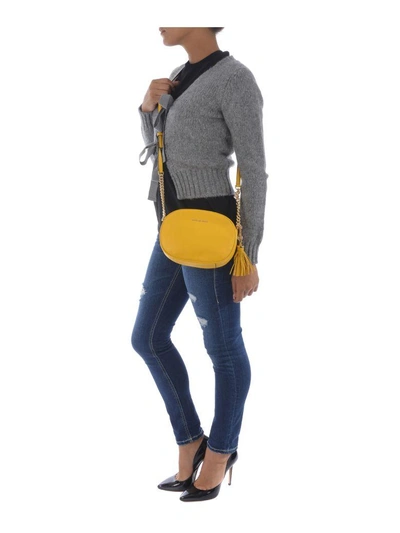 Shop Michael Kors Ginny Medium Shoulder Bag In Giallo