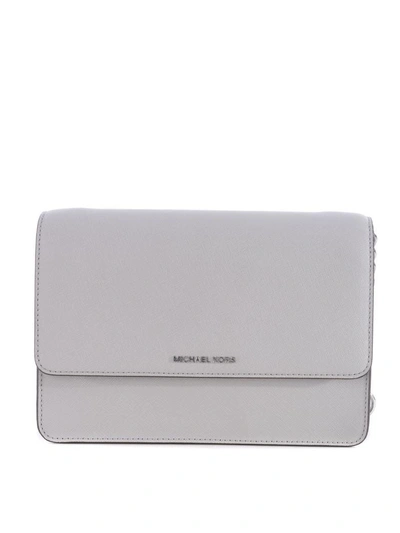 Shop Michael Kors Daniela Large Crossbody Bag In Grigio Perla