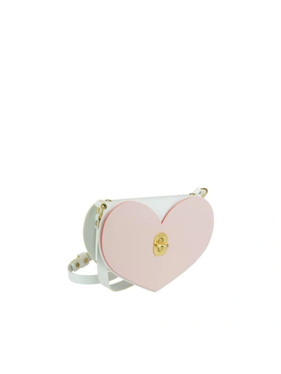 Shop Niels Peeraer Heart Shoulder Bag In White & Pink