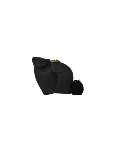 Shop Loewe Bunny Crossbody Bag In Black