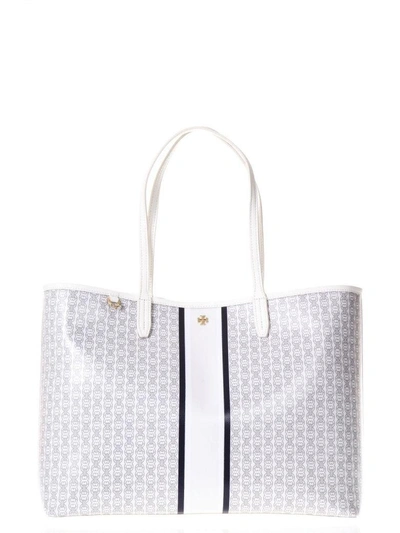 Shop Tory Burch Chain Printed Pvc Tote In New Ivory